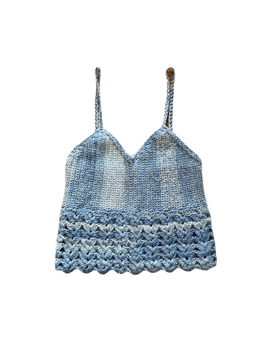 Handmade Light Blue Crochet Camisole Tank Top